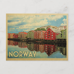 Norge vykort Vintage resor