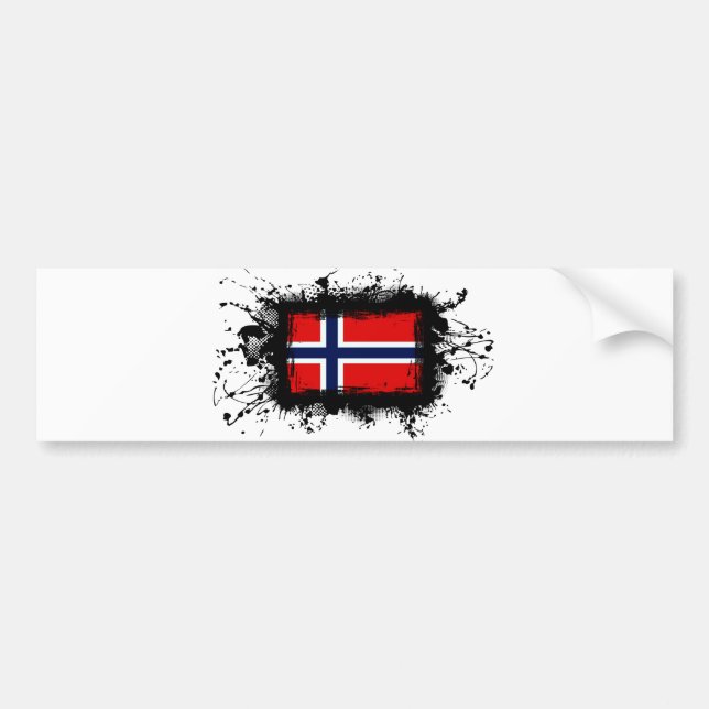 Norgeflagga Bildekal (Framsidan)