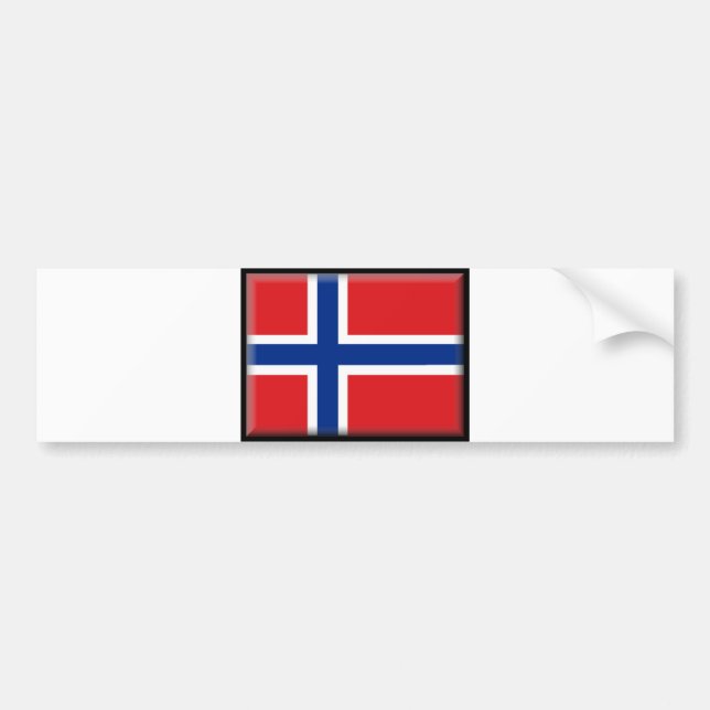 Norgeflagga Bildekal (Framsidan)