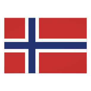 Norgeflagga Fototryck