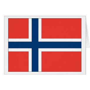Norgeflagga Hälsningskort