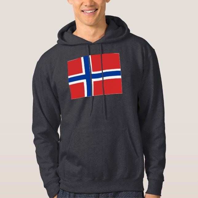 Norgeflagga Hoodie (Framsida)