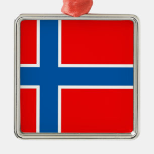 Norgeflagga Julgransprydnad Metall