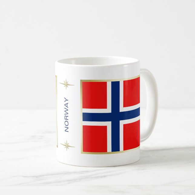 Norgeflagga + Kartamugg Kaffemugg (Framsida höger)