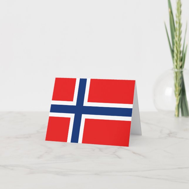 Norgeflagga Notecard Kort (Framsida)