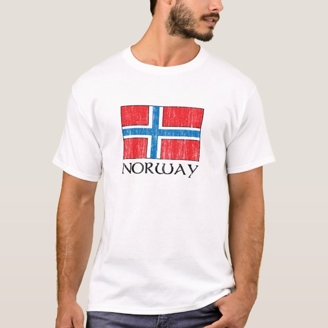 Norgeflagga Tee Shirt (Framsida)