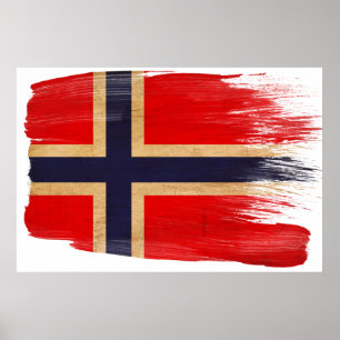 Norgeflaggaaffischer Poster