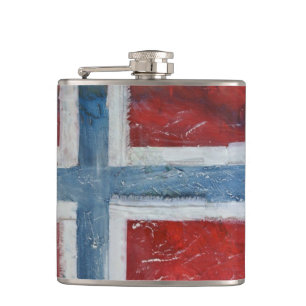 Norgeflaggaflaska Fickplunta