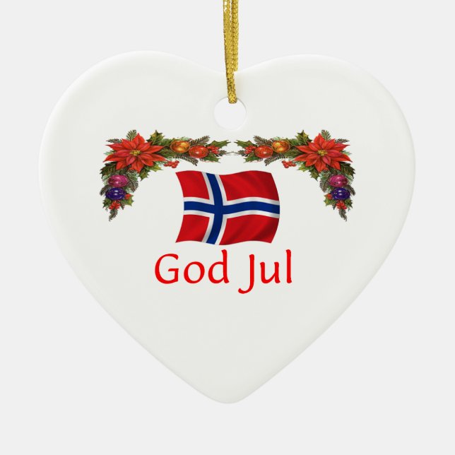 Norgejul Julgransprydnad Keramik (Framsidan)