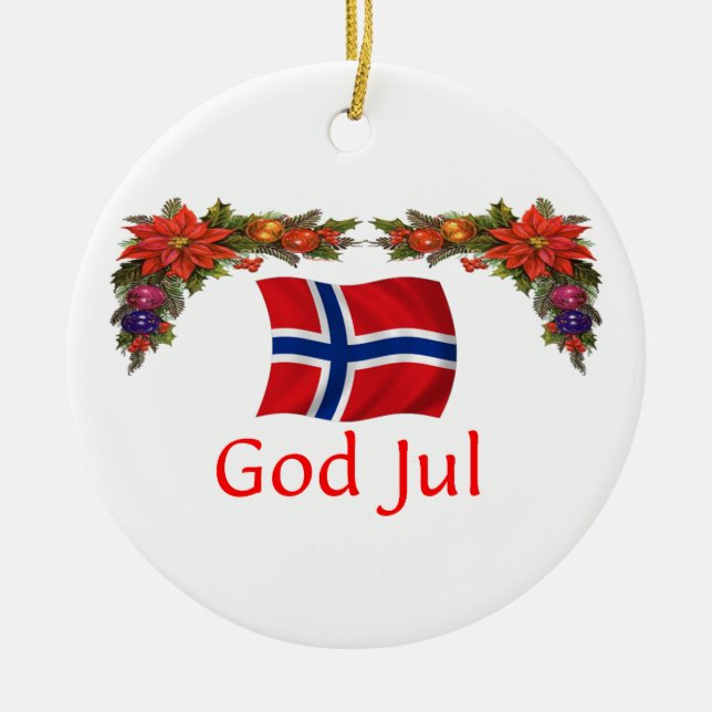 Norgejul Julgransprydnad Keramik (Framsidan)