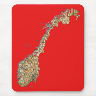 Norgekarta Mousepad Musmatta