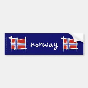 Norgen borstar flagga bildekal