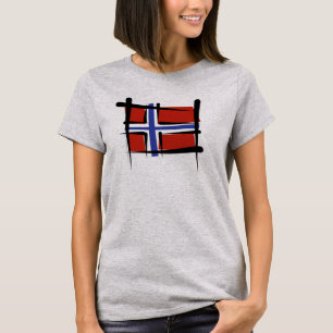 Norgen borstar flagga t-shirt