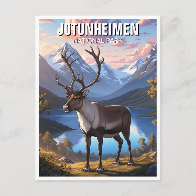 Norgen för renar i Jotunheimen nationalpark Vykort (Framsida)