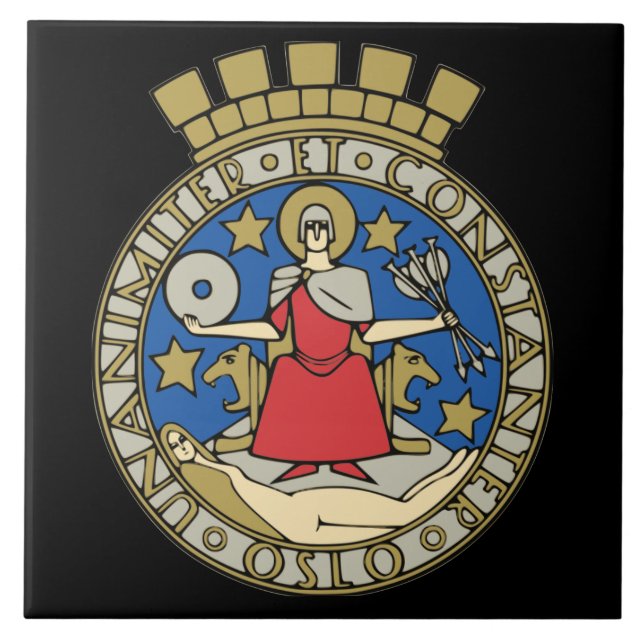 Norgen keramiska Oslo belägger med tegel Kakelplatta (Framsidan)