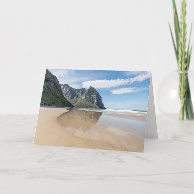 Norgen Kvalvika Lofoten Kort (Framsida)