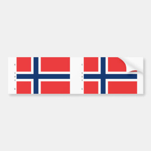 Norgen med proportionerar, norgeflagga bildekal
