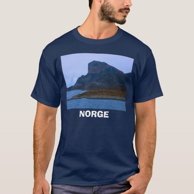 Norgen Norge, fjorden hänrycker T-shirt (Framsida)