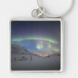 Norgen Norra Ljus Fyrkantig Silverfärgad Nyckelring