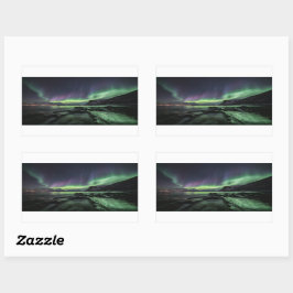 Norgen Norra Ljus Rektangulärt Klistermärke