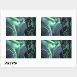 Norgen Norra Ljus Rektangulärt Klistermärke