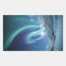 Norgen Norra Ljus Rektangulärt Klistermärke