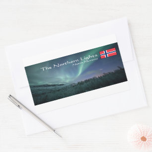 Norgen Norra Ljus Rektangulärt Klistermärke