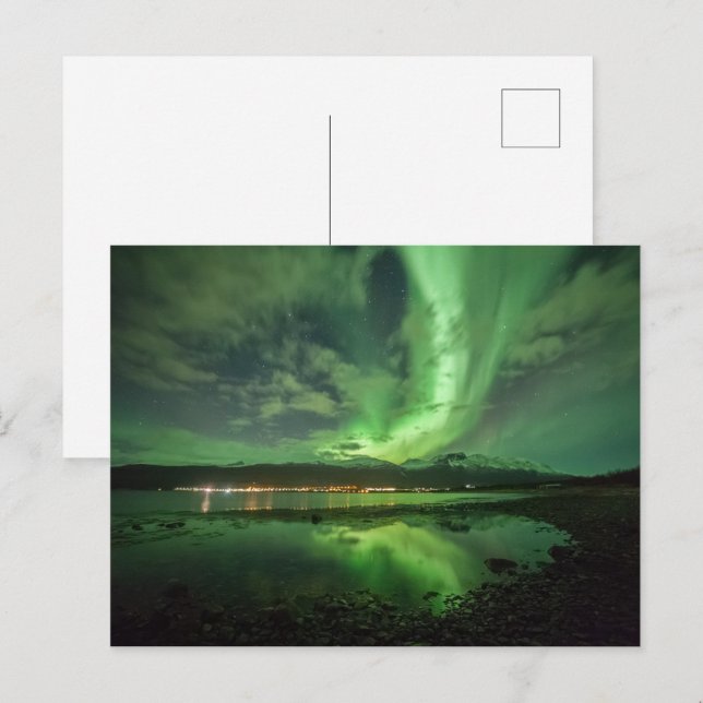 Norgen Norra Ljus Vykort (Fram/baksida)