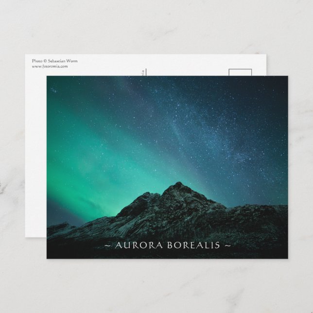 Norgen Norra Ljus Vykort (Fram/baksida)
