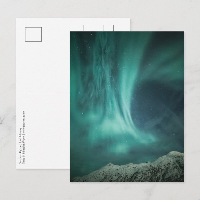 Norgen Norra Ljus Vykort (Fram/baksida)