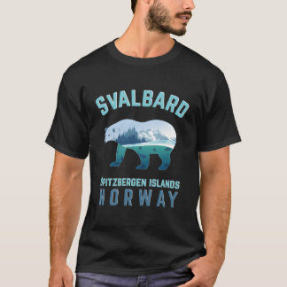 Norgen Svalbard Spitzbergen Island Fjorde med Po T Shirt