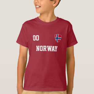 Norgens eget namn och fotboll Kids Jersey T Shirt