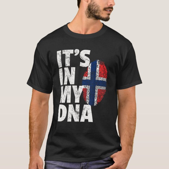 Norgens Flagga: DET ÄR I MY DNA-Julgif T Shirt (Framsida)