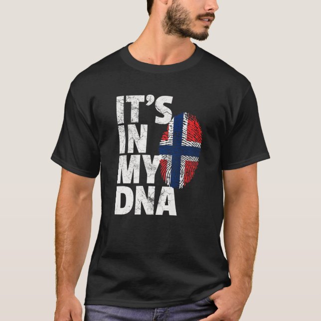 Norgens Flagga: DET ÄR I MY DNA-Julgif T Shirt (Framsida)