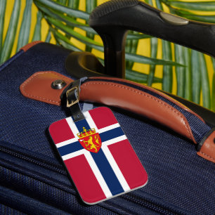 Norgens Flagga/ Jackat Arm Bagagebricka