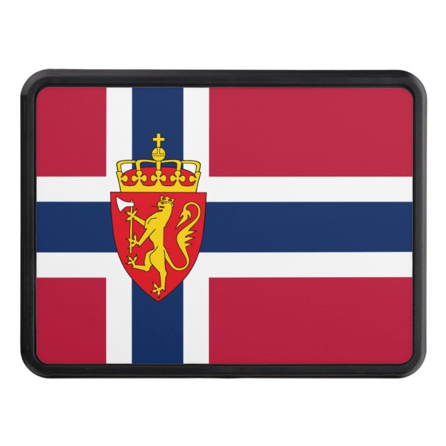 Norgens Flagga/ Jackat Arm Dragkroksskydd (Framsidan)