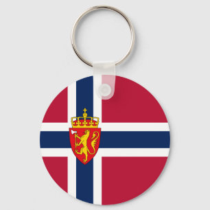 Norgens Flagga/ Jackat Arm Nyckelring