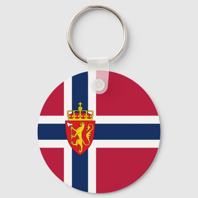 Norgens Flagga/ Jackat Arm Nyckelring (Framsida)