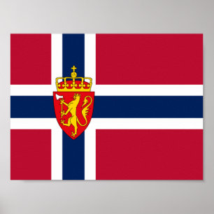 Norgens Flagga/ Jackat Arm Poster
