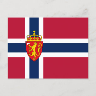 Norgens Flagga/ Jackat Arm Vykort