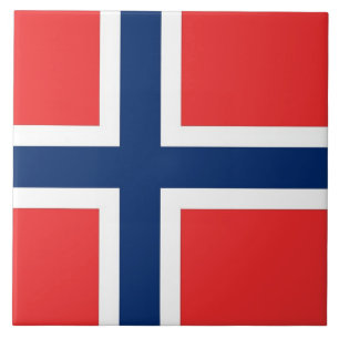 Norgens Flagga Kakelplatta
