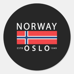Norgens historik Norsk Oslo-Norge Runt Klistermärke