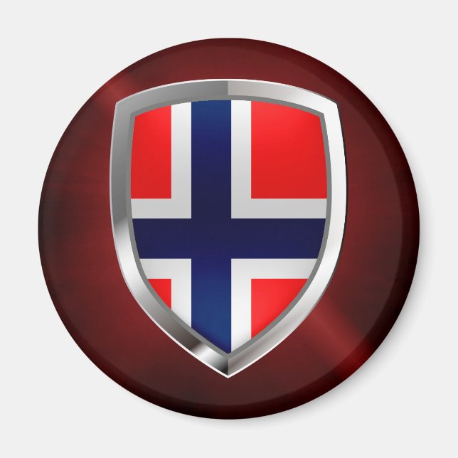 Norgens metallemblem magnet (Framsidan)