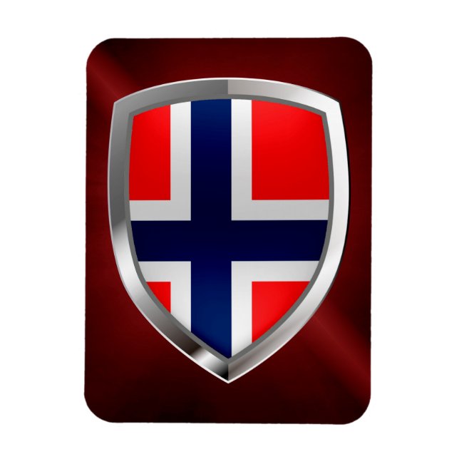 Norgens metallemblem magnet (Vertikal)