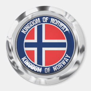 Norgens rundemblem magnet