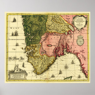 NorgePanoramisk kartaNorge Poster