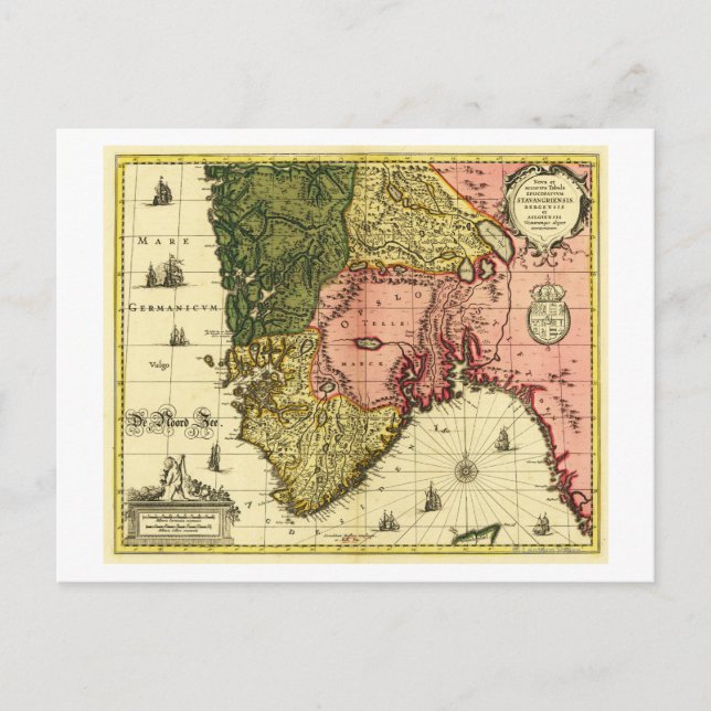 NorgePanoramisk kartaNorge Vykort (Framsida)