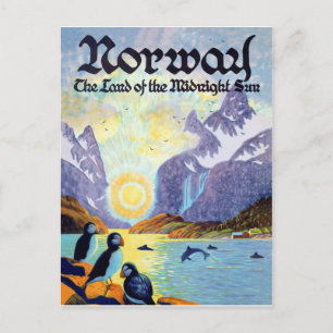 Norges fjordar, landet för midnattssolen vykort