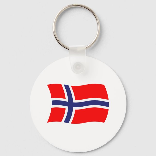 Norges Flagg Nyckelring (Framsida)