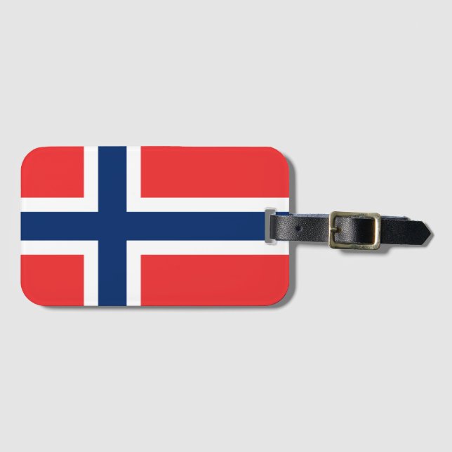 Norges flagga bagagebricka (Framsida horisontal)